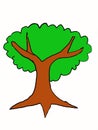 Digital Drawing of Green Tree