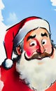 Digital drawing of Santa Claus