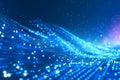 Digital Dreamscape Flowing Data Waves in a Realm of Technological Marvel. Abstract Tech Concept