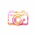 Digital DSLR camera creative colourful logo to make icon