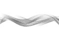 Digital dynamic particle wave. Abstract wave flow on a white background. Big data visualization, computer technology Royalty Free Stock Photo