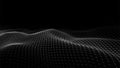 Digital dynamic wave of particles. Vector abstract futuristic background. Big data visualization