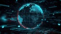Digital earth globe connecting global network data Royalty Free Stock Photo