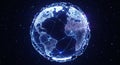 Digital Earth Visualization: Seamless Global Network Connecting Data for Modern Business Solutions Royalty Free Stock Photo