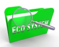 Digital Eco System Data Interaction 3d Rendering Royalty Free Stock Photo