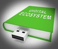 Digital Eco System Data Interaction 3d Rendering Royalty Free Stock Photo