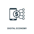 Digital Economy icon. Creative element design from fintech technology icons collection. Pixel perfect Digital Economy