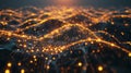 A digital ecosystem of glowing nodes demonstrating the strength of a decentralized internet