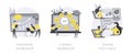 IT digital education abstract concept vector illustrations. Royalty Free Stock Photo
