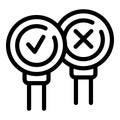 Digital election icon outline vector. Vote poll