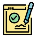 Digital election icon vector flat