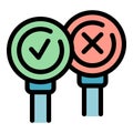 Digital election icon vector flat