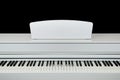 Digital electric piano keys closeup Royalty Free Stock Photo