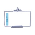 digital electronic whiteboard cartoon vector illustration Royalty Free Stock Photo