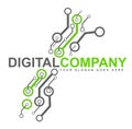 Digital Electronics Logo Royalty Free Stock Photo