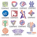 Digital electronics set logo design