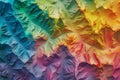 Map of a mountain peaks and tops with coloured geospatial data for GIS usage