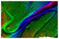 Digital Elevation Model Representing Geological Anomalies Royalty Free Stock Photo