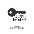 Digital encryption key icon Royalty Free Stock Photo