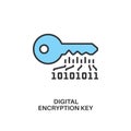 Digital encryption key icon Royalty Free Stock Photo