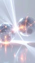 Digital Energy Collision of Networked Data Spheres Royalty Free Stock Photo
