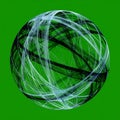 Digital Energy Sphere on Green Screen Background Royalty Free Stock Photo