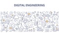 Digital Engineering Doodle Banner