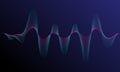 Digital equalizer sound wave vector illustration. Royalty Free Stock Photo