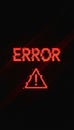 Digital error message displaying system failure warning Royalty Free Stock Photo