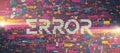Digital error message showing system glitch background Royalty Free Stock Photo