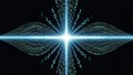 Digital explosion of binary code radiating from central point Royalty Free Stock Photo