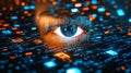Digital Eye Surveillance System for Enhanced Cybersecurity and Effective Data Protection Strategies Royalty Free Stock Photo