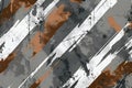 A digital fabric design with a gray and brown camouflage pattern, featuring white diagonal lines Royalty Free Stock Photo
