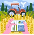 Digital Farming Technology with Smart Royalty Free Stock Photo