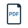 Digital, file, pdf icon. Simple editable vector design isolated on a white background Royalty Free Stock Photo