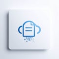 Digital File Shredding in the Cloud Icon Royalty Free Stock Photo
