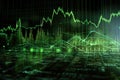 Digital financial graph on a technical analysis market screen Royalty Free Stock Photo