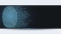 Digital Fingerprint Data Fragmentation and Cyber Security Concept Royalty Free Stock Photo