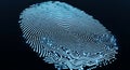 Digital fingerprint with glowing circuit board pattern for security and technology use Royalty Free Stock Photo