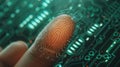 The Digital Fingerprint Identification.AI generated image Royalty Free Stock Photo