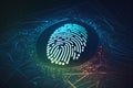 Digital fingerprint for network security. Generative AI. Royalty Free Stock Photo