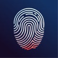 Digital Fingerprint Security Scan Icon Royalty Free Stock Photo