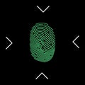 Digital fingerprint sign, symbol. Vector illustration