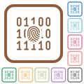 Digital fingerprint simple icons