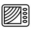 Digital fish finder icon, outline style