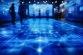 Digital Floor with Intricate Glowing Designs
