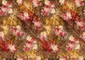 Digital floral background pattern