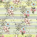 Digital print flower pattern design