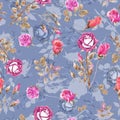 Digital print flower pattern design Royalty Free Stock Photo
