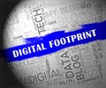 Digital Footprint Website Cyber Track 2d Illustration